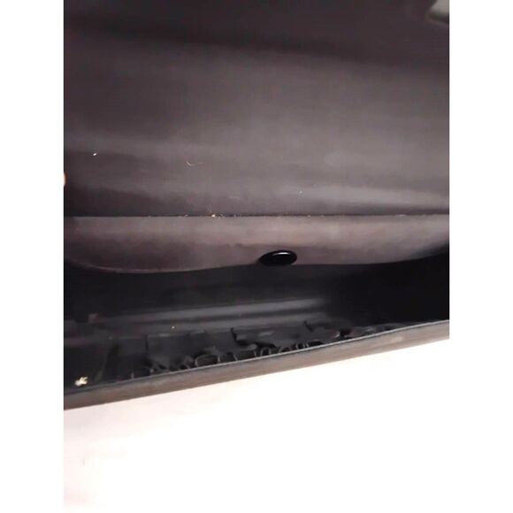 1960s Vintage Black Fabric Clutch Purse with Red Rose Embroidery and Mirror - Picture 5 of 5